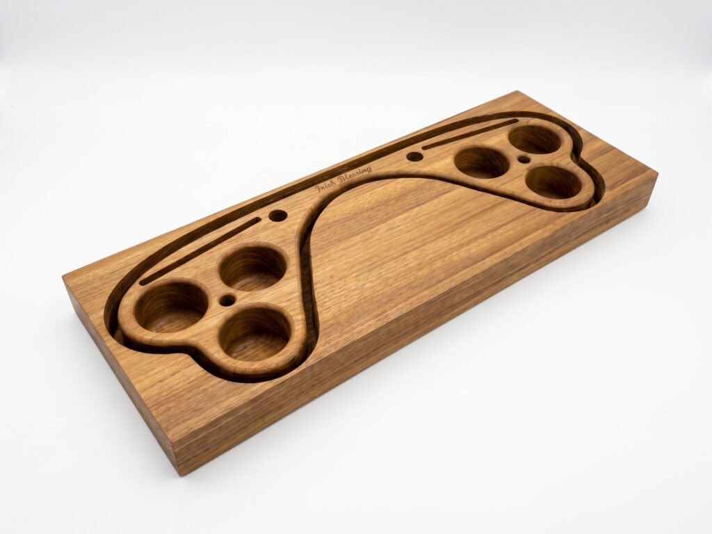 Teak helm console freshly CNC milled from solid teak